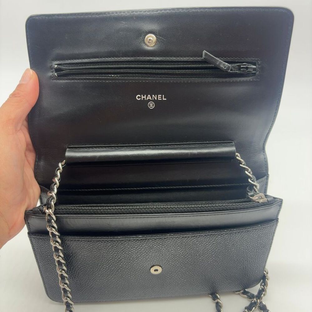 CHANEL Caviar Leather Wallet on Chain - Picture 7 of 8